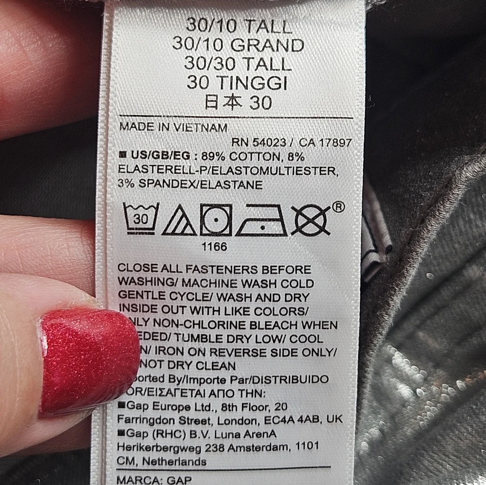 Gap NEW Mid Rise 90s Loose Silver Metallic Straight Leg Pants 30 Tall - Picture 11 of 12